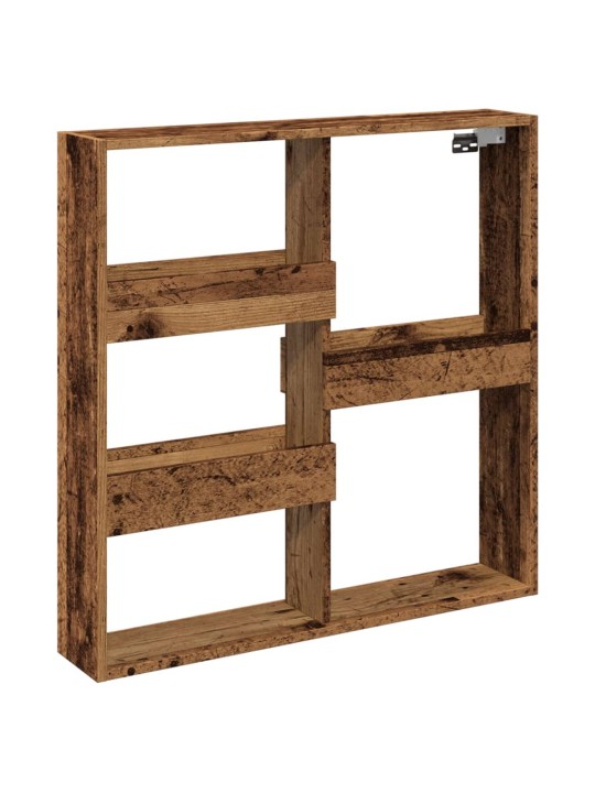 Nástěnná skříňka old wood 80 x 15 x 80 cm kompozitní dřevo