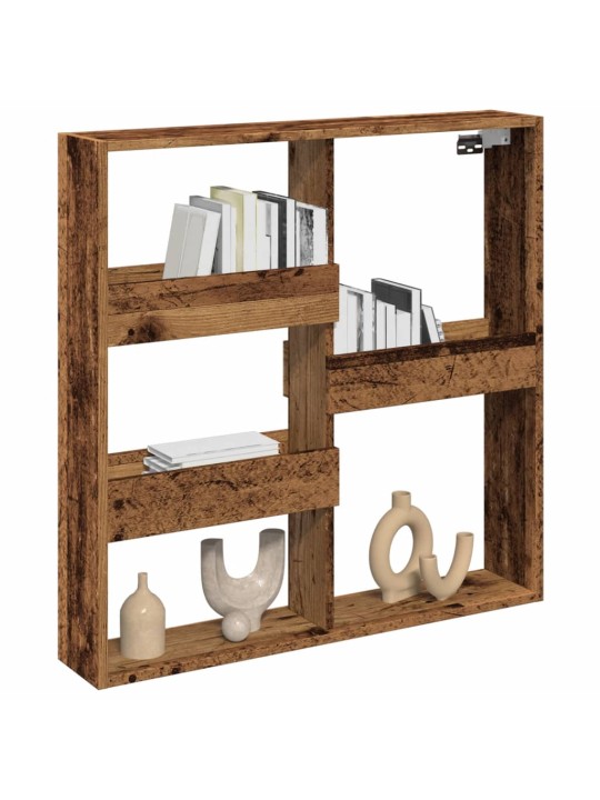 Nástěnná skříňka old wood 80 x 15 x 80 cm kompozitní dřevo