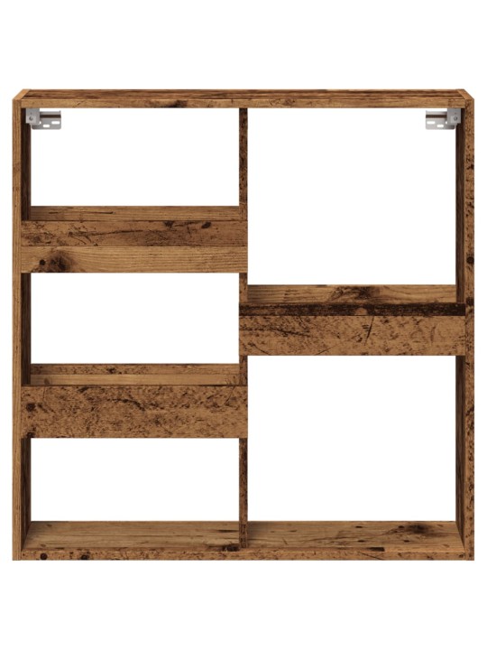 Nástěnná skříňka old wood 80 x 15 x 80 cm kompozitní dřevo