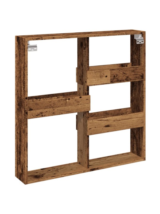 Nástěnná skříňka old wood 80 x 15 x 80 cm kompozitní dřevo
