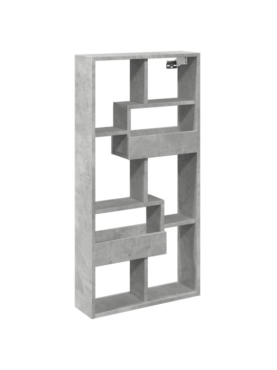 Nástěnná skříňka betonově šedá 50x15x100 cm kompozitní dřevo