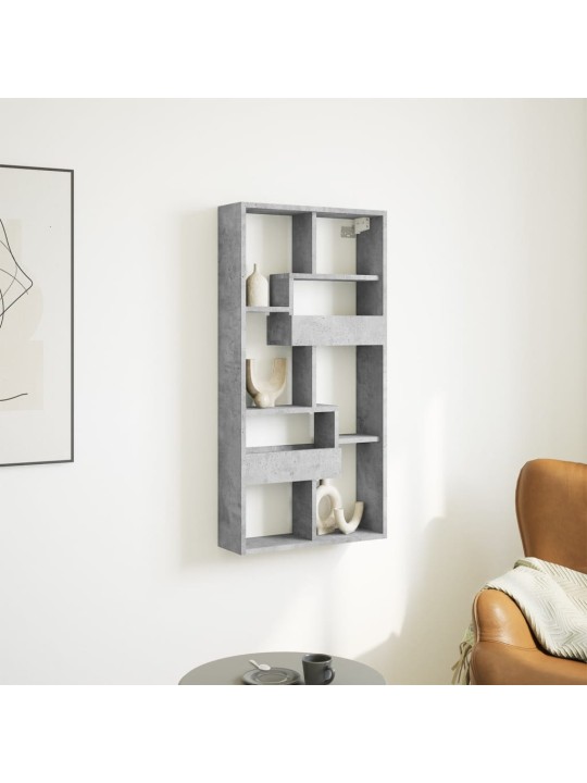 Nástěnná skříňka betonově šedá 50x15x100 cm kompozitní dřevo