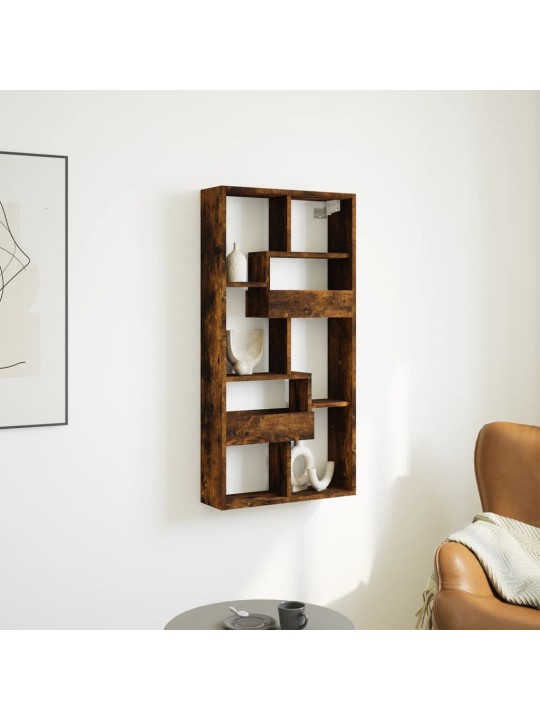 Nástěnná skříňka kouřový dub 50 x 15 x 100 cm kompozitní dřevo