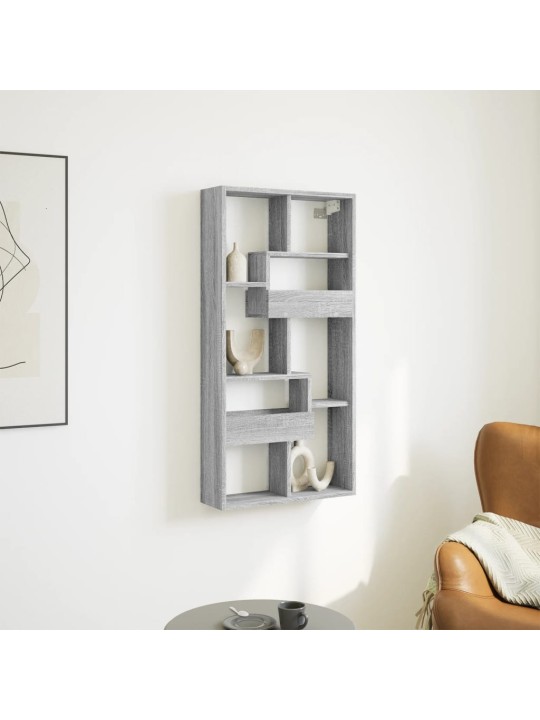 Nástěnná skříňka šedá sonoma 50 x 15 x 100 cm kompozitní dřevo