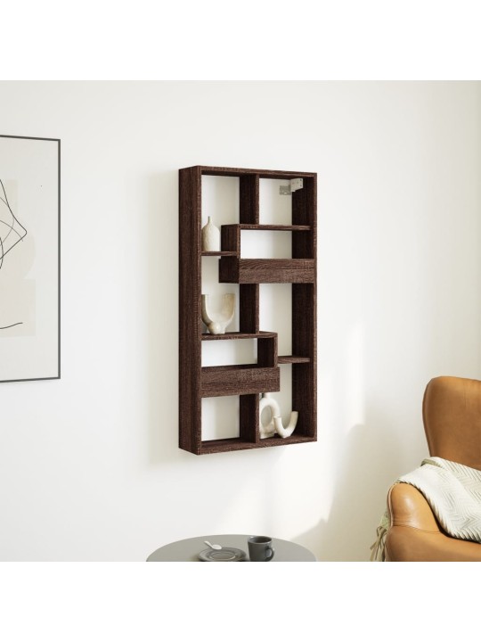Nástěnná skříňka hnědý dub 50 x 15 x 100 cm kompozitní dřevo
