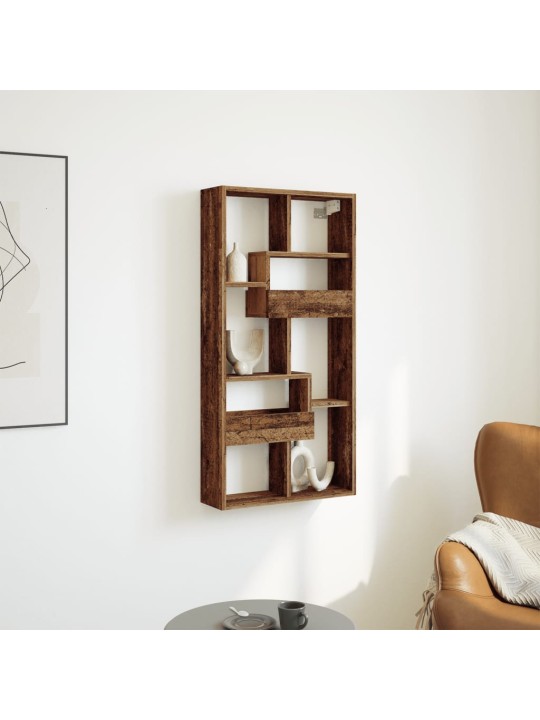 Nástěnná skříňka old wood 50 x 15 x 100 cm kompozitní dřevo