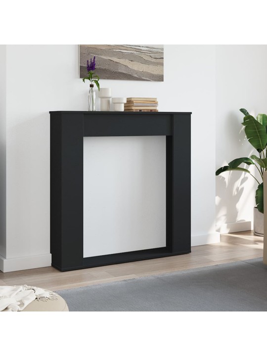 Krbová obestavba černá 100 x 20 x 100 cm kompozitní dřevo