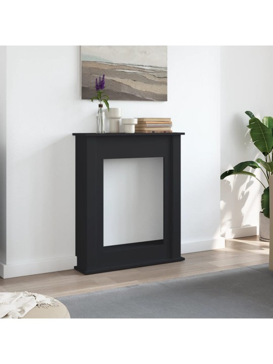 Krbová obestavba černá 75 x 20 x 87,5 cm kompozitní dřevo