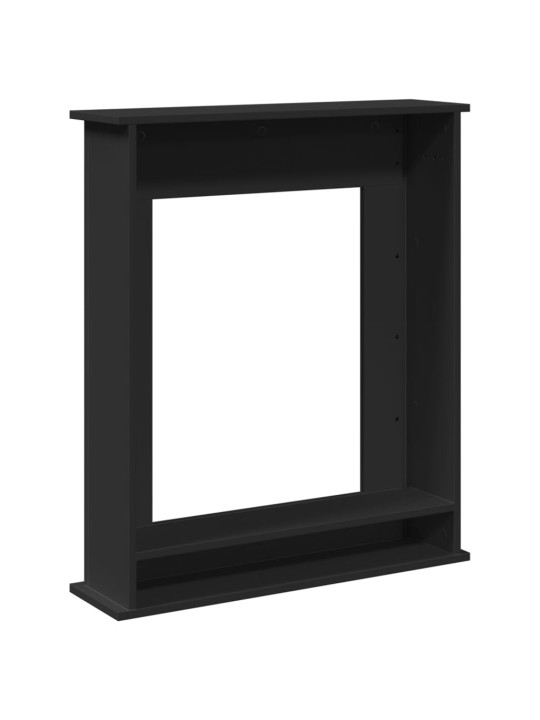 Krbová obestavba černá 75 x 20 x 87,5 cm kompozitní dřevo