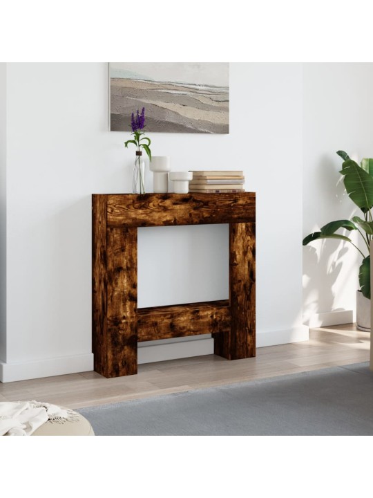 Krbová obestavba kouřový dub 81 x 18 x 82 cm kompozitní dřevo