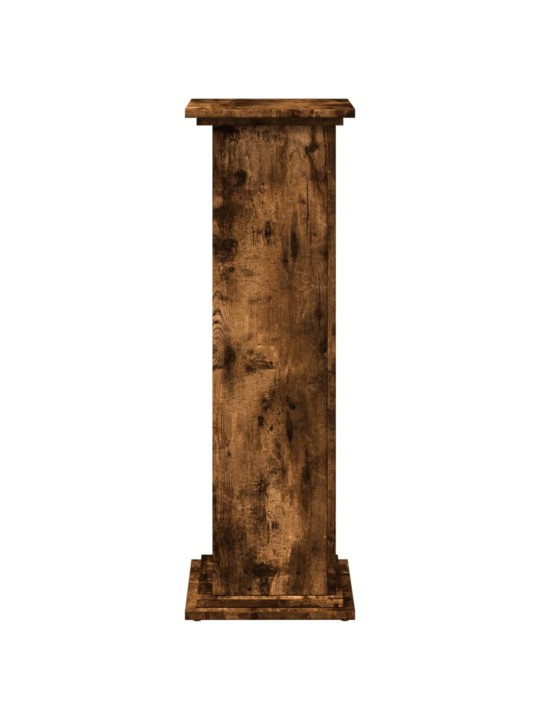 Výstavní stojan s úložným prostorem kouřový dub 31x30x90 cm