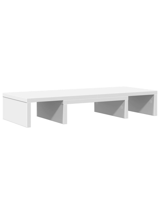 Stojan na monitor bílý 60 x 24 x 10,5 cm kompozitní dřevo