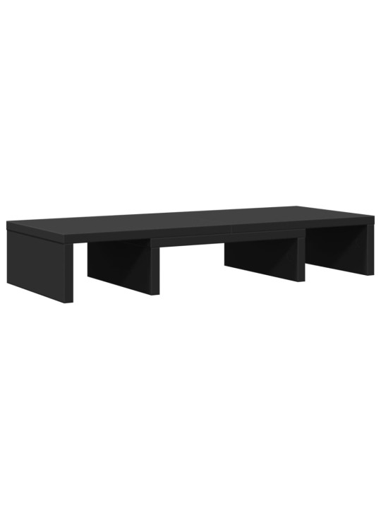 Stojan na monitor černý 60 x 24 x 10,5 cm kompozitní dřevo