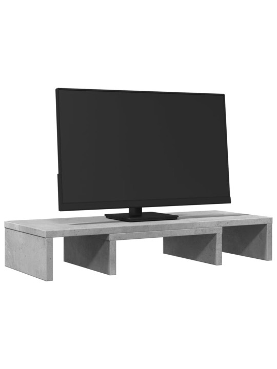 Stojan na monitor betonově šedý 60x24x10,5 cm kompozitní dřevo