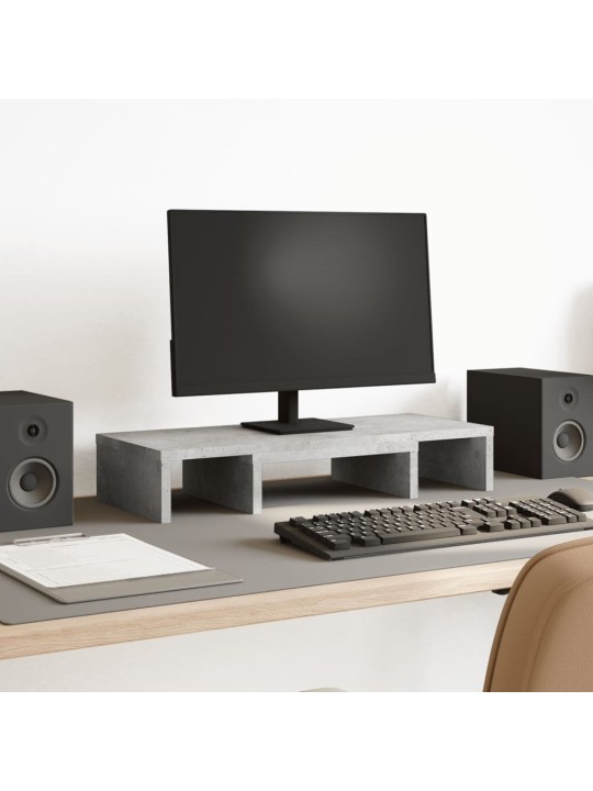 Stojan na monitor betonově šedý 60x24x10,5 cm kompozitní dřevo