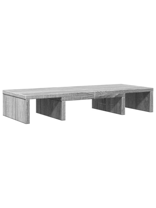 Stojan na monitor šedý sonoma 60x24x10,5 cm kompozitní dřevo