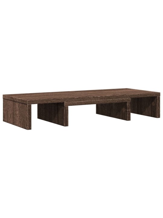Stojan na monitor hnědý dub 60x24x10,5 cm kompozitní dřevo