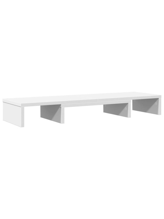 Stojan na monitor bílý 80 x 24 x 10,5 cm kompozitní dřevo