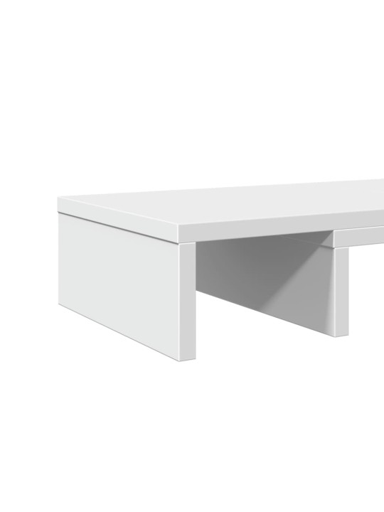 Stojan na monitor bílý 80 x 24 x 10,5 cm kompozitní dřevo