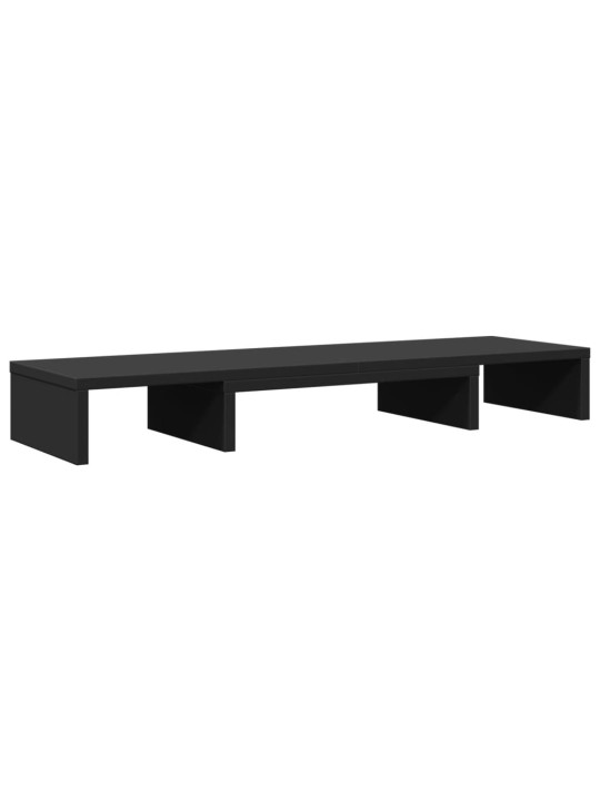 Stojan na monitor černý 80 x 24 x 10,5 cm kompozitní dřevo