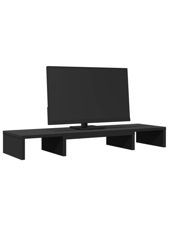 Stojan na monitor černý 80 x 24 x 10,5 cm kompozitní dřevo