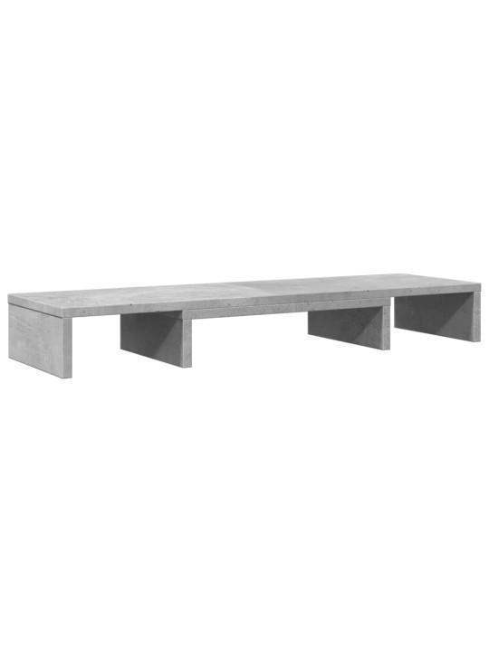 Stojan na monitor betonově šedý 80x24x10,5 cm kompozitní dřevo