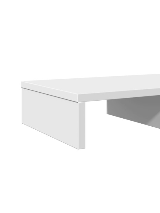 Stojan na monitor bílý 50 x 27 x 10 cm kompozitní dřevo