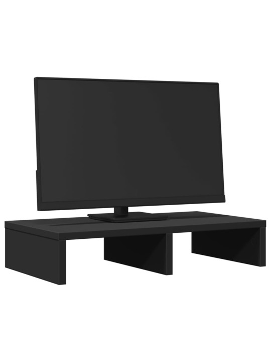 Stojan na monitor černý 50 x 27 x 10 cm kompozitní dřevo