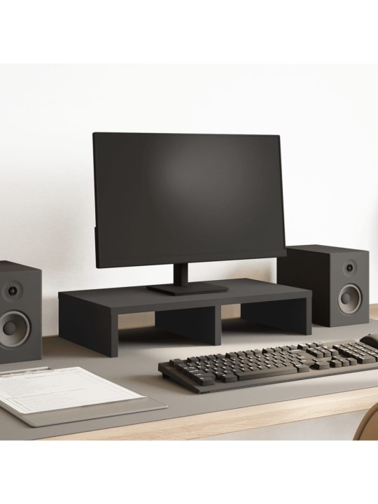 Stojan na monitor černý 50 x 27 x 10 cm kompozitní dřevo