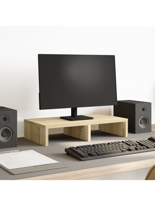Stojan na monitor dub sonoma 50 x 27 x 10 cm kompozitní dřevo