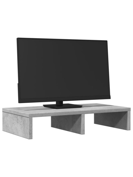 Stojan na monitor betonově šedý 50x27x10 cm kompozitní dřevo