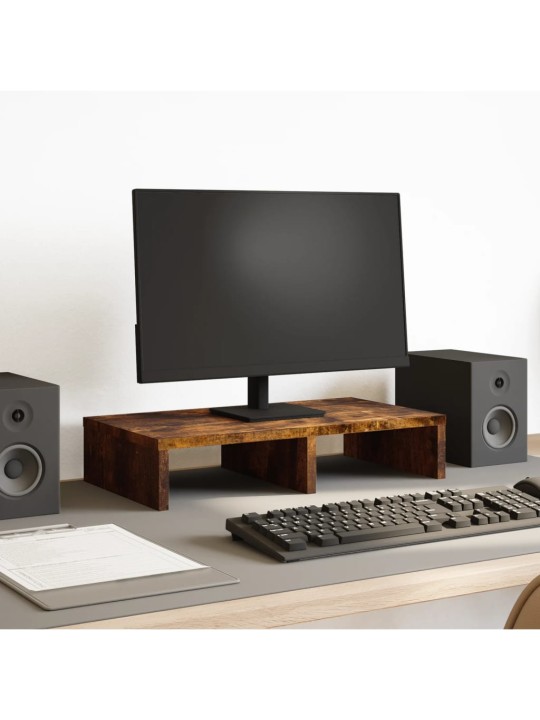 Stojan na monitor kouřový dub 50 x 27 x 10 cm kompozitní dřevo