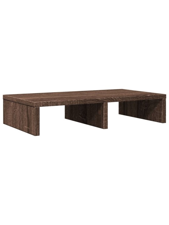 Stojan na monitor hnědý dub 50 x 27 x 10 cm kompozitní dřevo