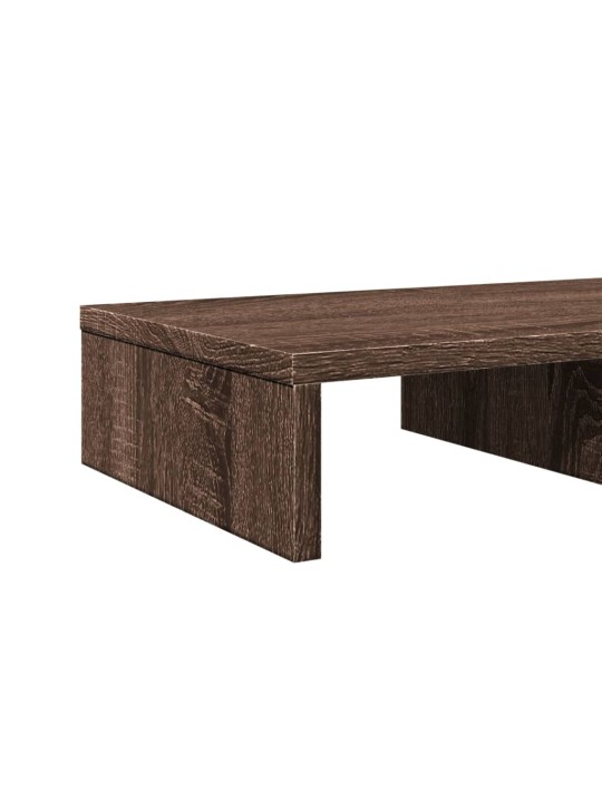 Stojan na monitor hnědý dub 50 x 27 x 10 cm kompozitní dřevo