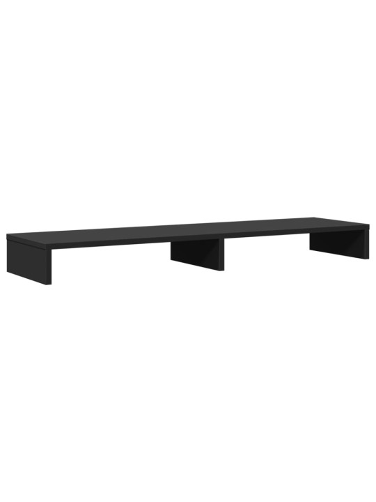 Stojan na monitor černý 100 x 27 x 10 cm kompozitní dřevo