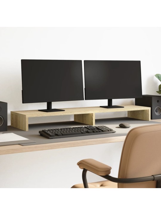 Stojan na monitor dub sonoma 100 x 27 x 10 cm kompozitní dřevo