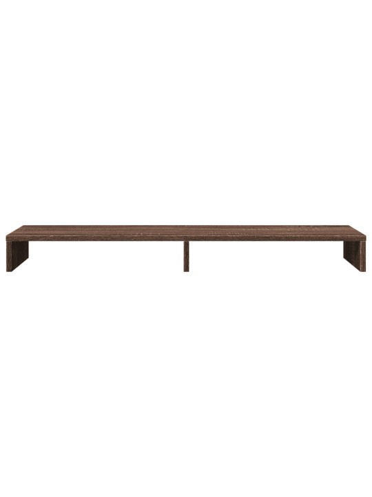 Stojan na monitor hnědý dub 100 x 27 x 10 cm kompozitní dřevo