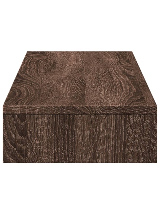 Stojan na monitor hnědý dub 100 x 27 x 10 cm kompozitní dřevo