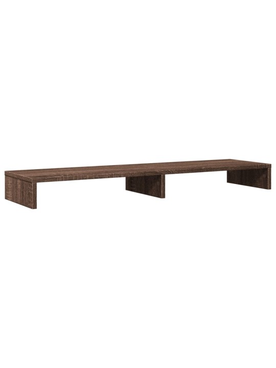 Stojan na monitor hnědý dub 100 x 27 x 10 cm kompozitní dřevo