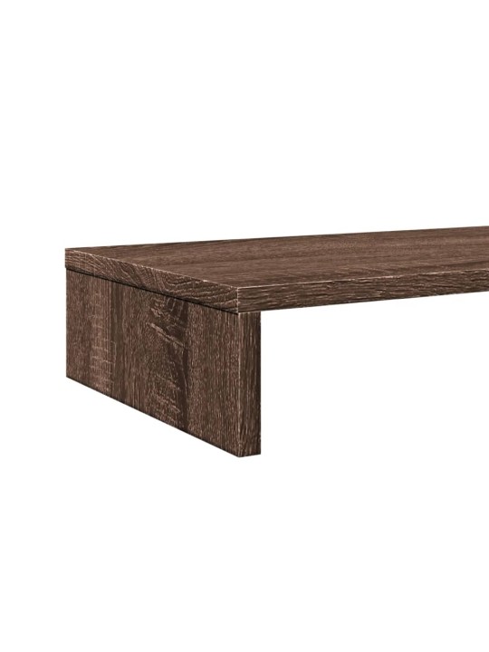 Stojan na monitor hnědý dub 100 x 27 x 10 cm kompozitní dřevo