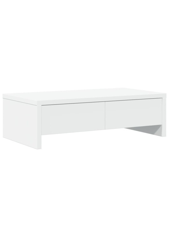 Stojan na monitor se zásuvkami bílý 50 x 27 x 15 cm kompozit