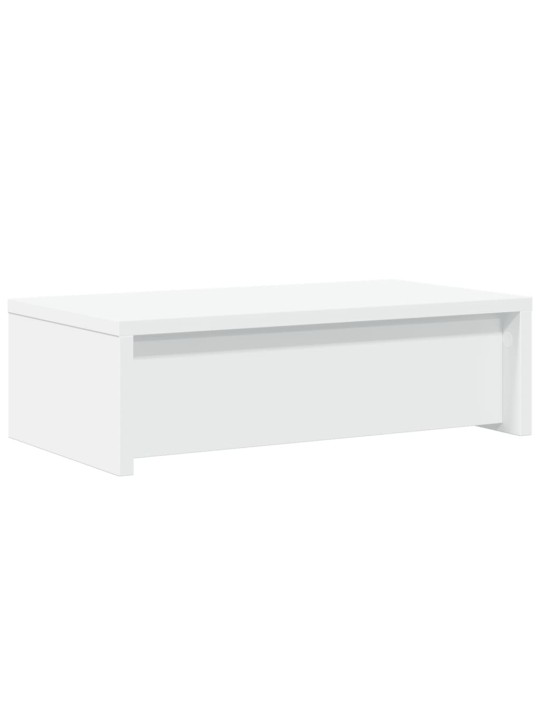 Stojan na monitor se zásuvkami bílý 50 x 27 x 15 cm kompozit