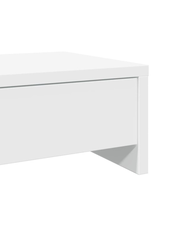 Stojan na monitor se zásuvkami bílý 50 x 27 x 15 cm kompozit