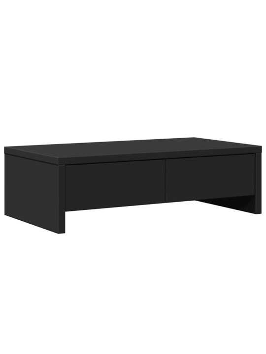Stojan na monitor se zásuvkami černý 50 x 27 x 15 cm kompozit
