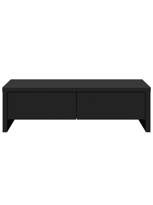 Stojan na monitor se zásuvkami černý 50 x 27 x 15 cm kompozit
