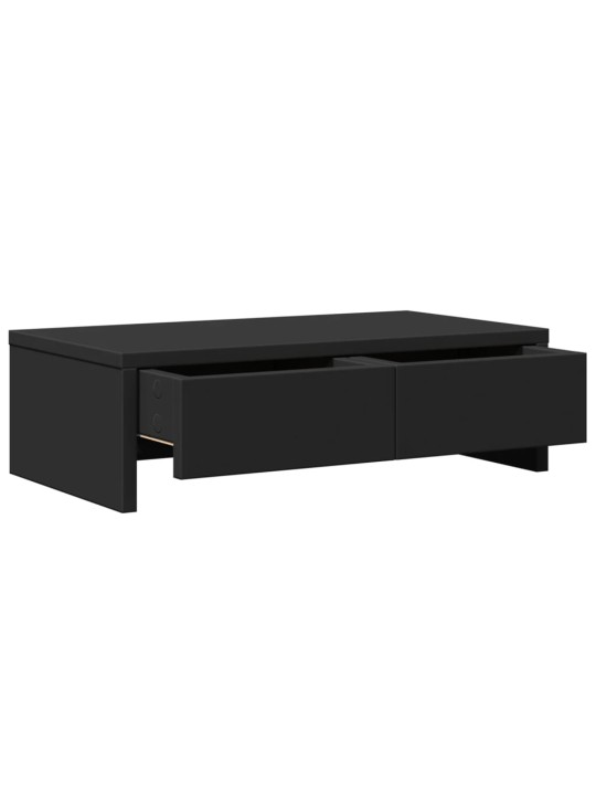 Stojan na monitor se zásuvkami černý 50 x 27 x 15 cm kompozit