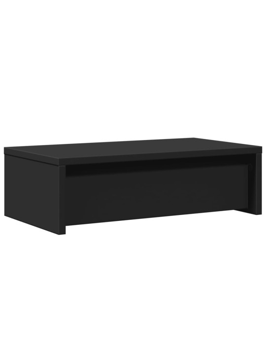 Stojan na monitor se zásuvkami černý 50 x 27 x 15 cm kompozit