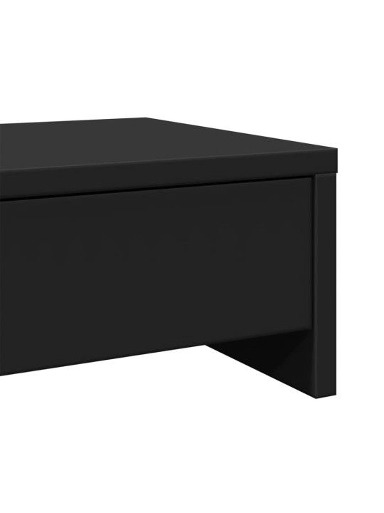 Stojan na monitor se zásuvkami černý 50 x 27 x 15 cm kompozit