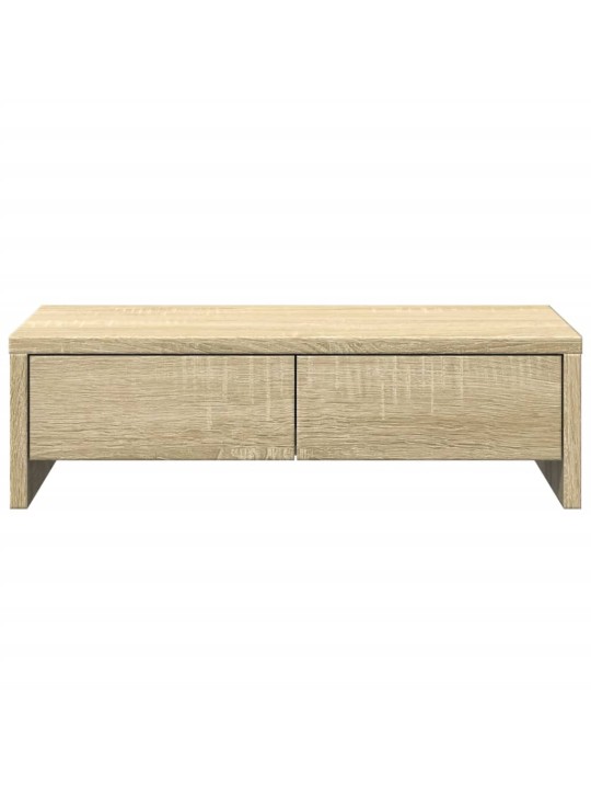 Stojan na monitor se zásuvkami dub sonoma 50x27x15 cm kompozit