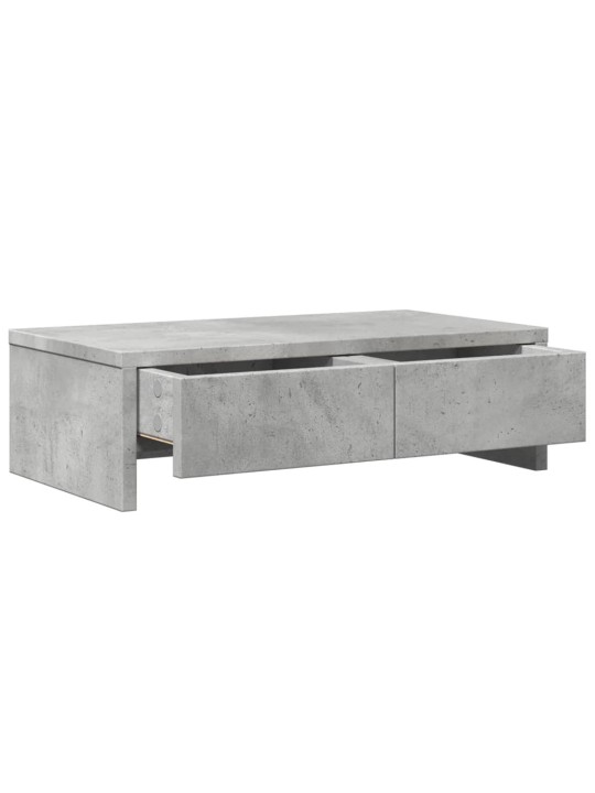 Stojan na monitor se zásuvkami betonově šedý 50 x 27 x 15 cm